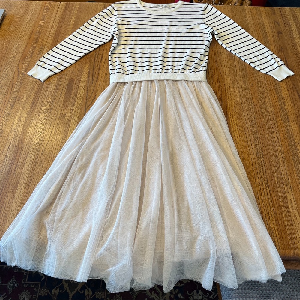English Factory Sweater Tulle Dress Size Medium